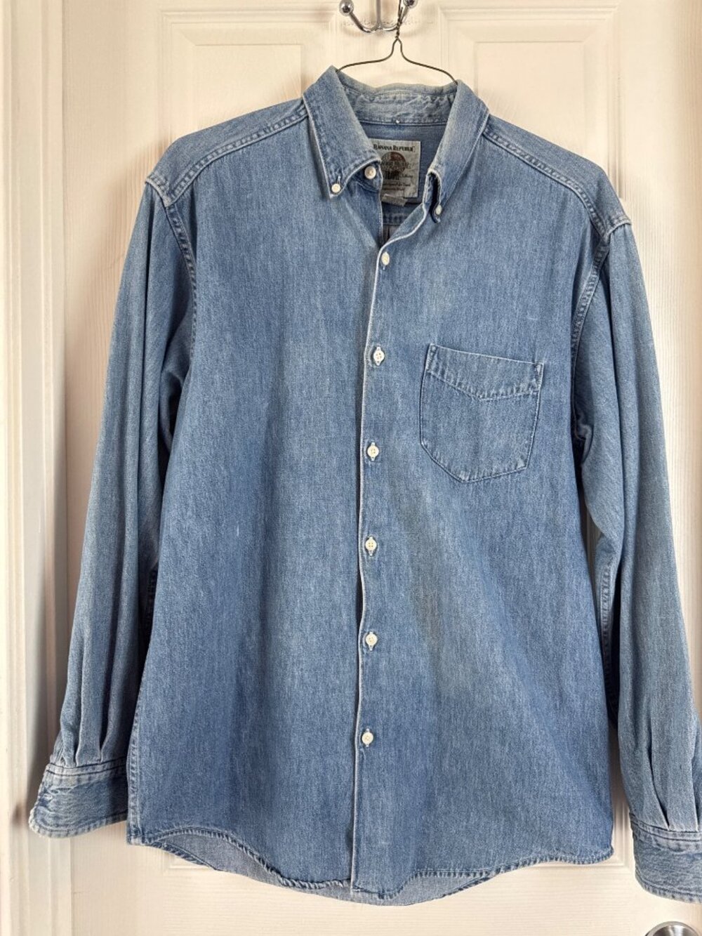 Classic Light Blue Denim Button-Up Shirt